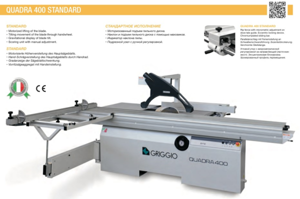 Máy Cưa Bàn Trượt Italy GRIGGIO QUADRA 400 - Ảnh 3